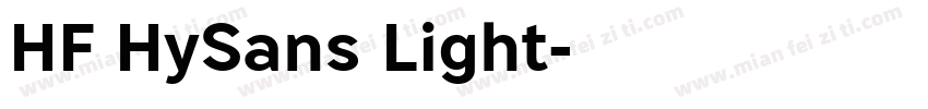 HF HySans Light字体转换